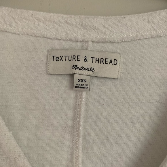Madewell Texture & Thread White Wrap Tie Top - Picture 5 of 9